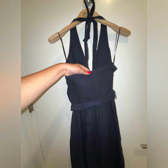 💛 bundle-$13 Abercrombie & Fitch Navy Liner Halter jumpsuit / romper size MP - Picture 5 of 6
